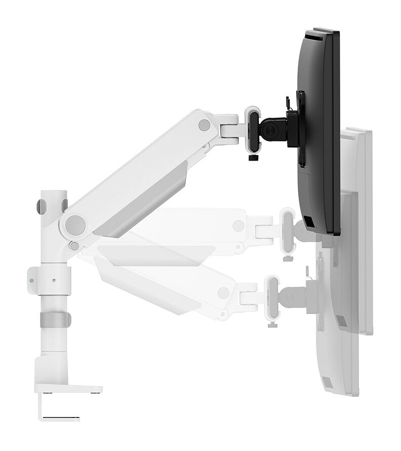Neomounts DS65S-950WH2 Monitor arm 24-34" - gas spring - Topfix - multi-adjustable - 180°-stop