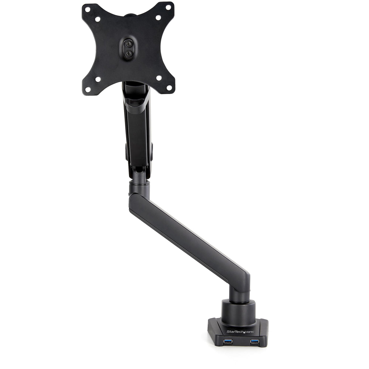 StarTech.com Desk Mount Monitor Arm with 2x USB 3.0 ports, Slim Full Motion Single Monitor Mount, up to 34" (17.6lb/8kg) VESA Display, Clamp/Grommet Mount, Mechanical Spring