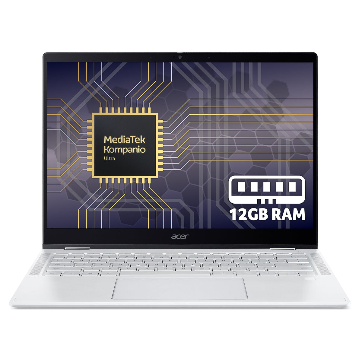 Acer Chromebook Enterprise 514 Plus Spin 514 convertible (CPE594-2N) - MediaTek Kompanio Ultra 910, 12GB RAM, 256GB, 14" 2.8K touchscreen, Chrome OS