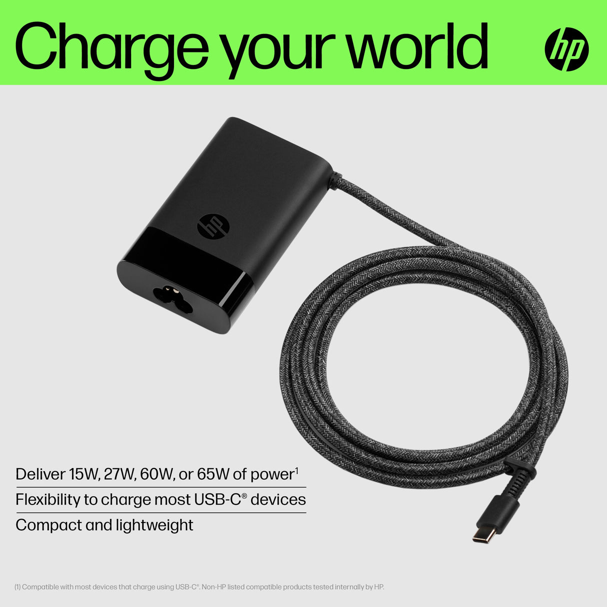 HP USB-C 65W Laptop Charger