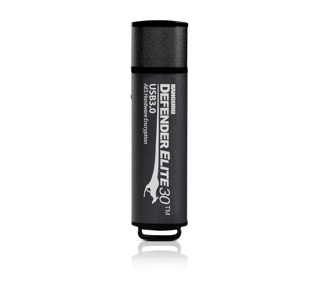 iStorage Kanguru Defender Elite30™ USB 3.0 512GB| Secure Flash Drive | FIPS 197 Certified, 256-bit AES hardware encryption (XTS Mode) | TAA Compliant|