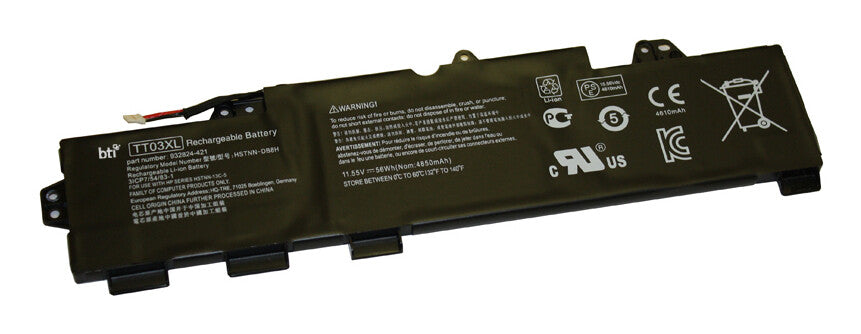 BTI TT03056XL-PL compatible 56Wh 3-cell battery for HP Elitebook 755 G5 850 G5 / Zbook 15U G5