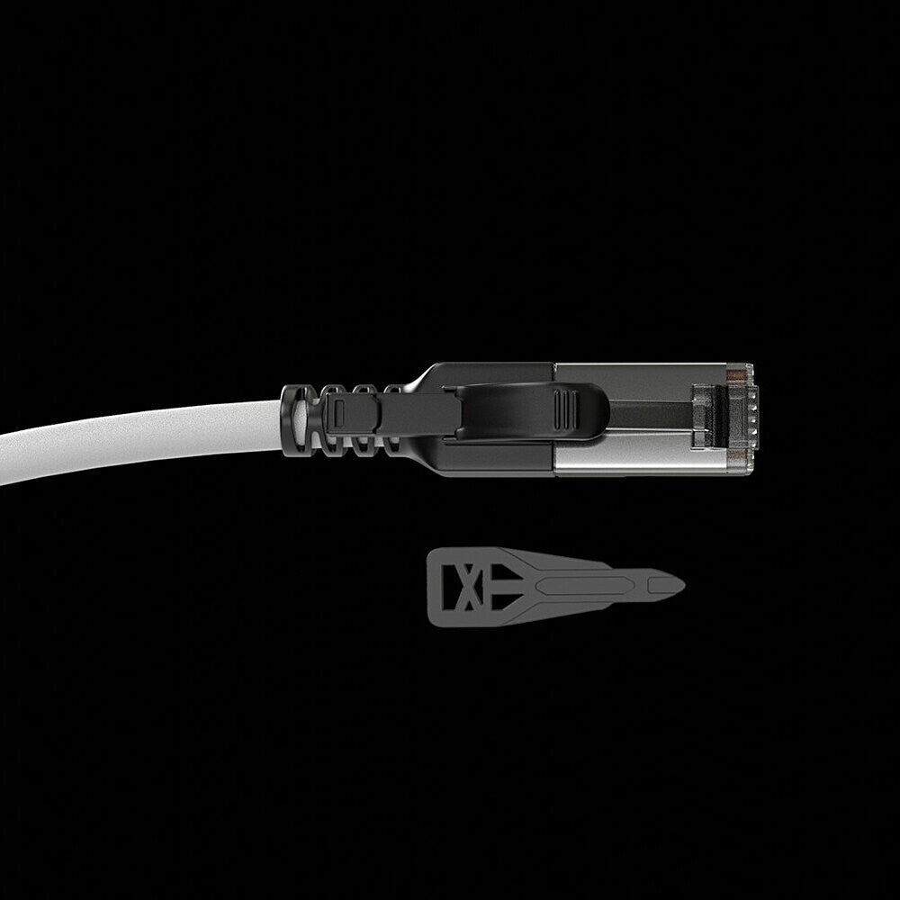 Lindy 20m Cat.6A S/FTP Locking Network Cable, Grey