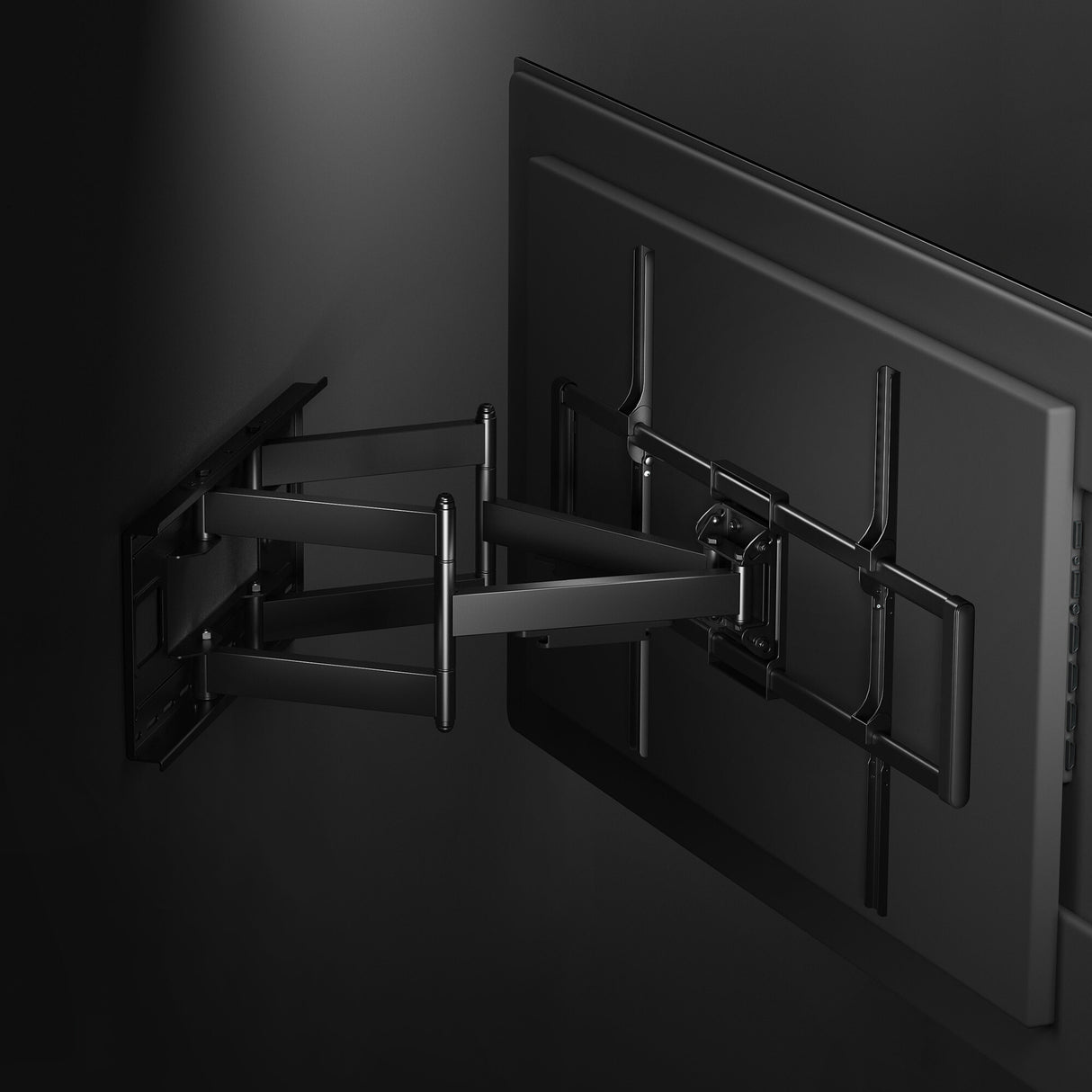 Manhattan Wall Mount for TV & Monitors (Full Motion), For screens 37" to 120", VESA compatibility: all between 200x200mm to 900x600mm - check the dimensions of the four mounting holes on back of screen to ensure it fits, Max 120kg, Black, Bracket,Lifetime