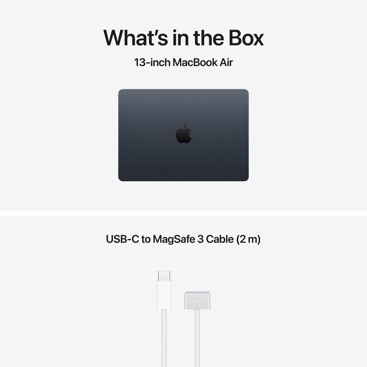 Apple MacBook Air 13-inch : M5 chip with 10‑core CPU and 10‑core GPU, 24GB, 1TB SSD - Midnight