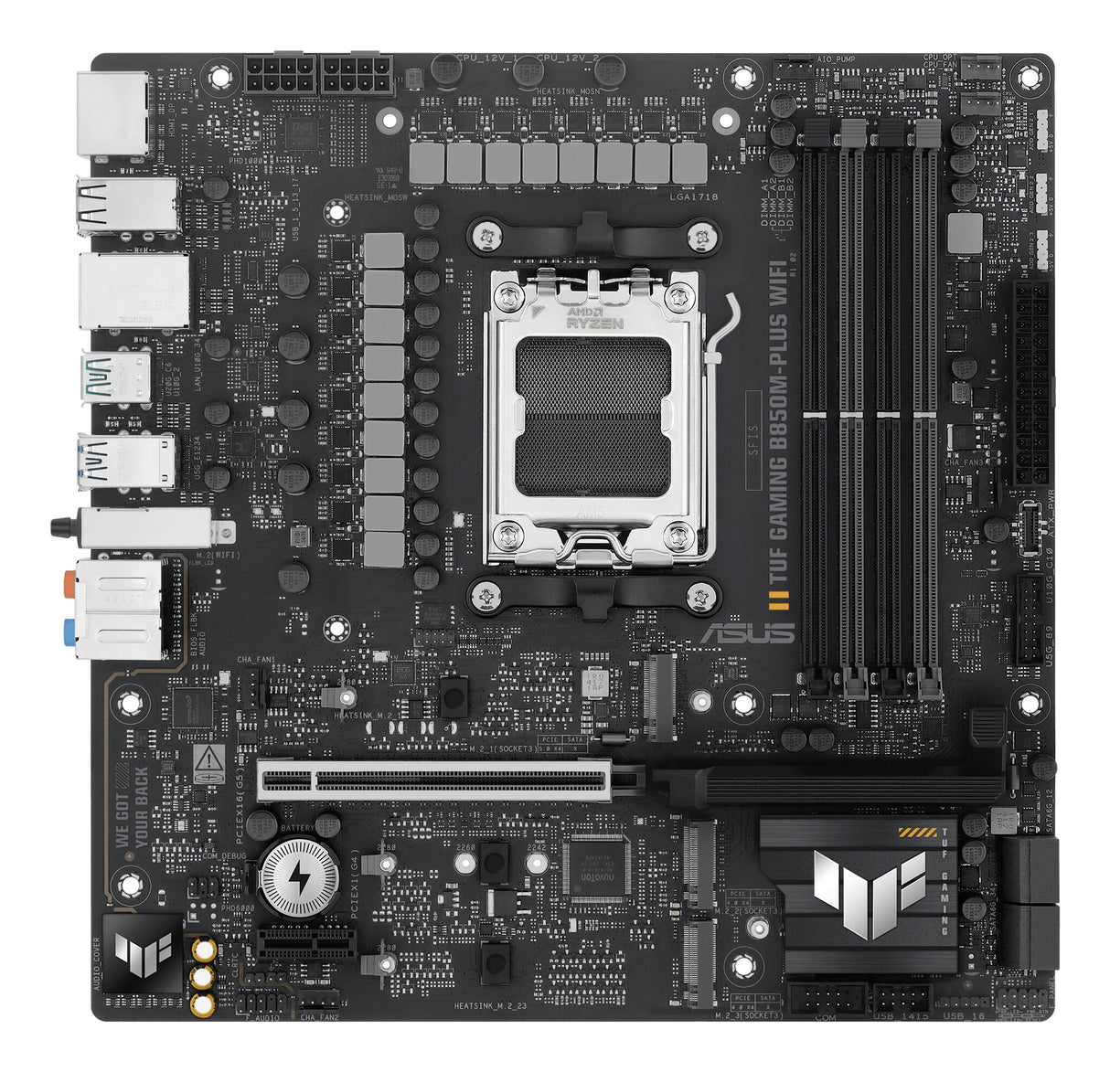 ASUS TUF GAMING B850M-PLUS WIFI AMD B850 Socket AM5 micro ATX