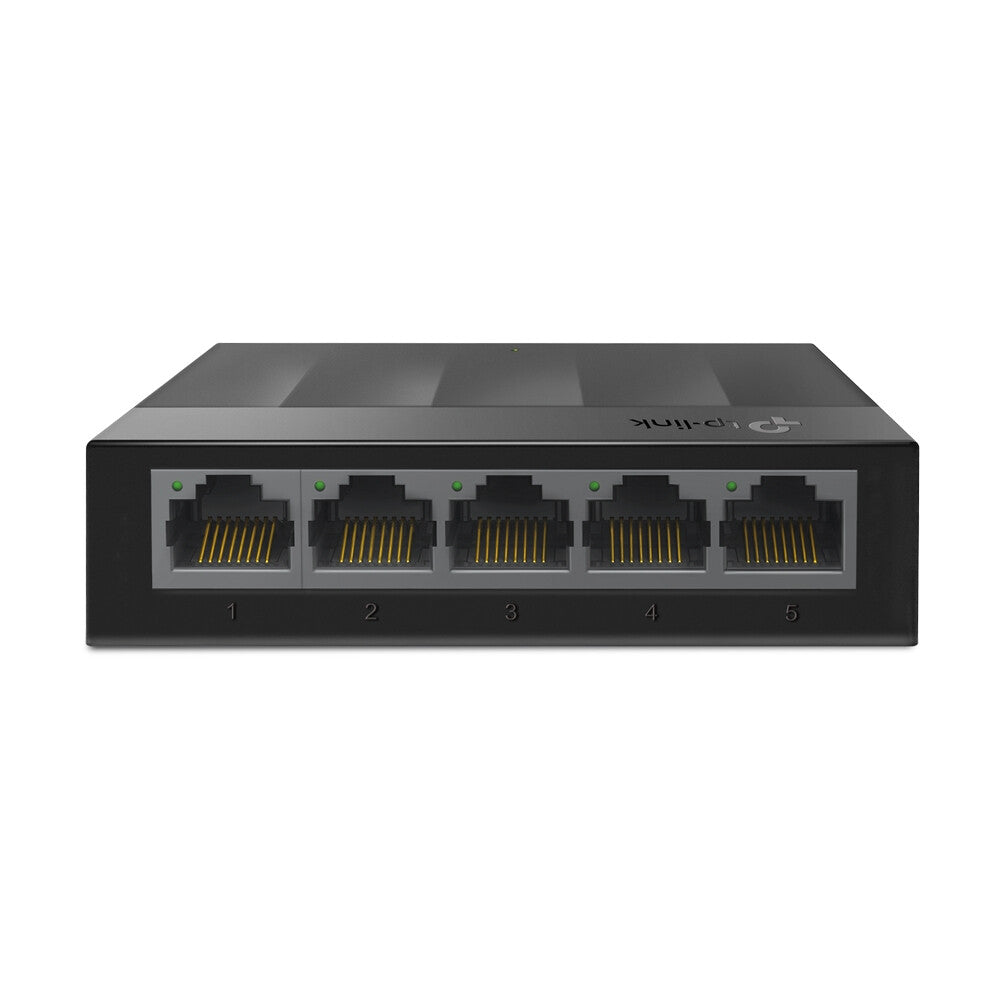 TP-LINK (LS1005G) Switch LiteWave de escritorio no administrado Gigabit de 5 puertos, tecnología ecológica, caja de plástico