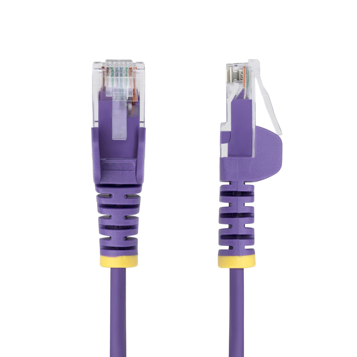StarTech.com 50cm Purple Slim CAT6 Ethernet Cable, Snagless, 100W PoE, UTP, LSZH, 28AWG Pure Bare Copper Wire, Slim RJ45 Network Patch Cord w/Strain Reliefs, Fluke Tested