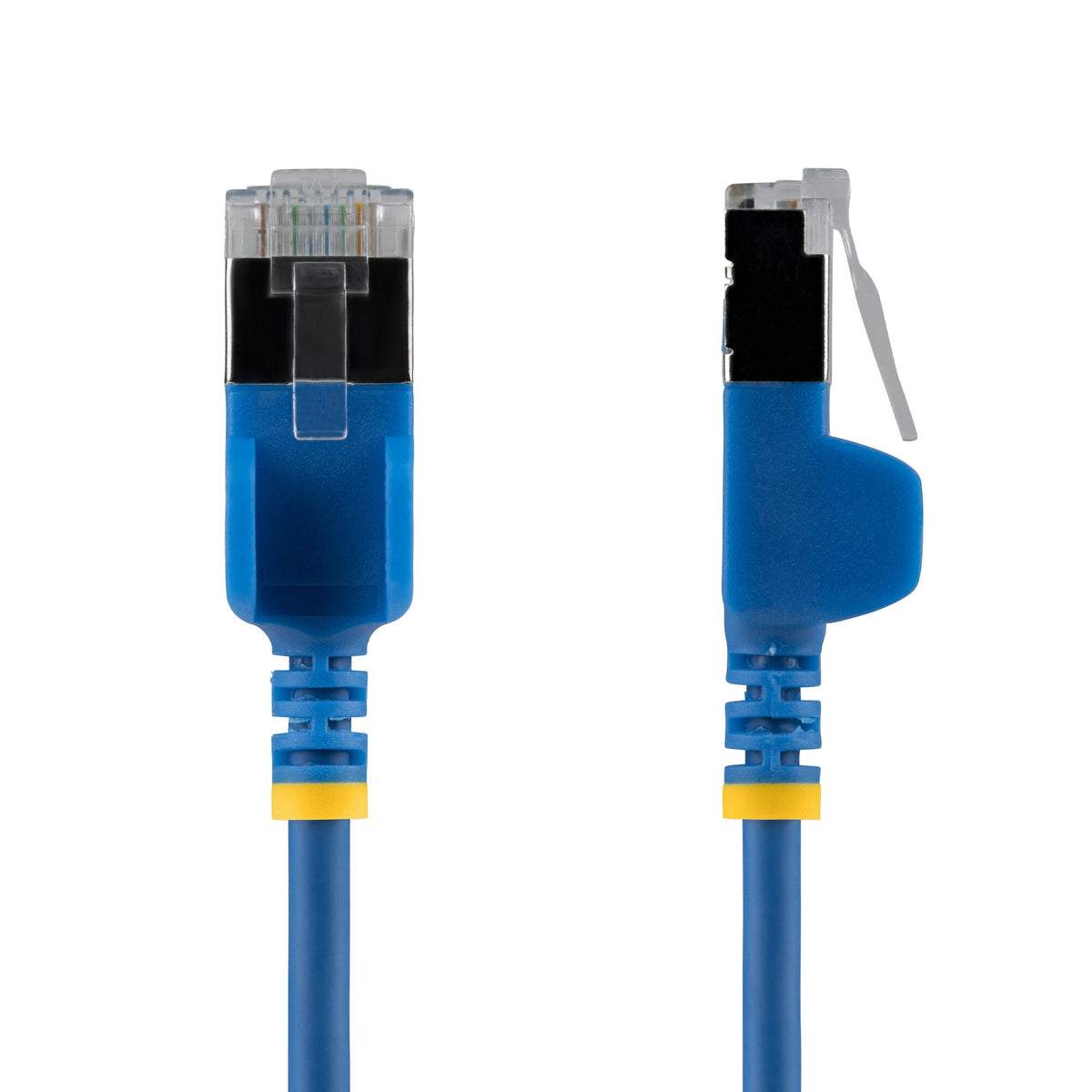 StarTech.com 30cm Blue Ultra Slim Cat6A Ethernet Cable, 10 pack, Snagless, FTP, Pure Bare Copper Wire, 34AWG Ultra Slim RJ45 Network Patch Cord, Individually Tested