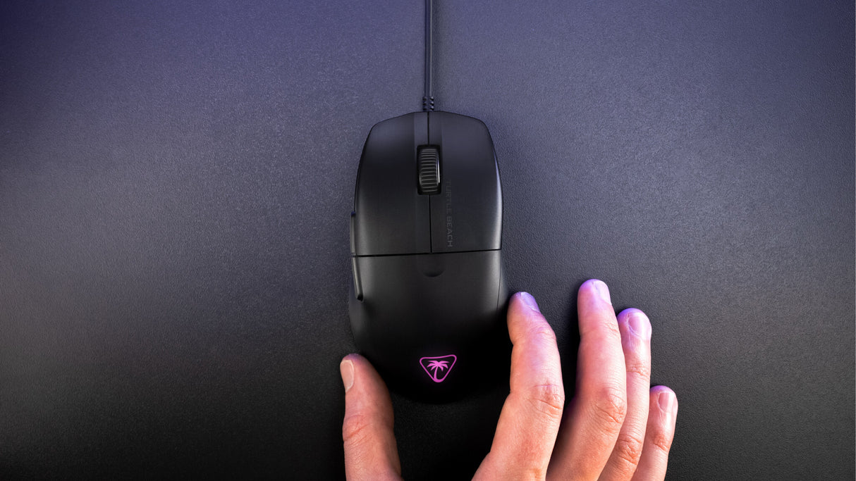 Turtle Beach Pure SEL Black - Ultra-Light Ergonomic RGB Gaming Mouse, 8K DPI Optical Sensor, Mechanical Switches, Pretension System, Pure PTFE glides, RGB Illumination