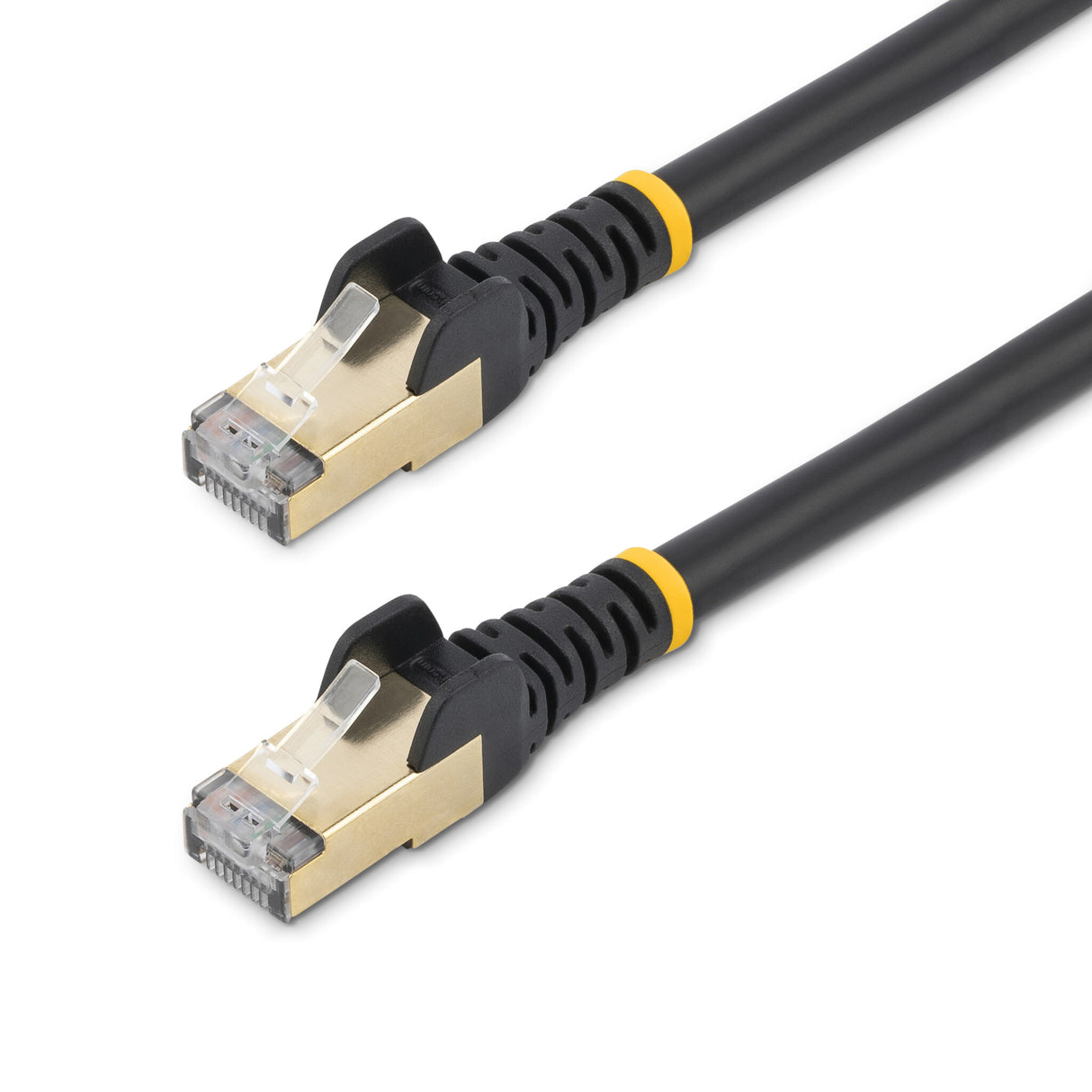 StarTech.com 2m CAT6a Ethernet Cable - 10 Gigabit Shielded Snagless RJ45 100W PoE Patch Cord - 10GbE STP Network Cable w/Strain Relief - Black Fluke Tested/Wiring is UL Certified/TIA