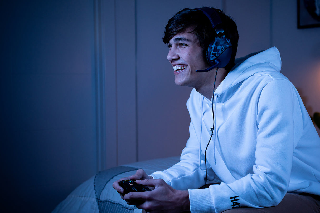 Turtle Beach Recon 70 Camo Blue Wired Multiplatform Gaming Headset for PS5, PS4, Xbox Series X or S, Xbox One and Mobile with 3.5mm Wired Connection, Flip-to-Mute Mic, 40mm Speakers