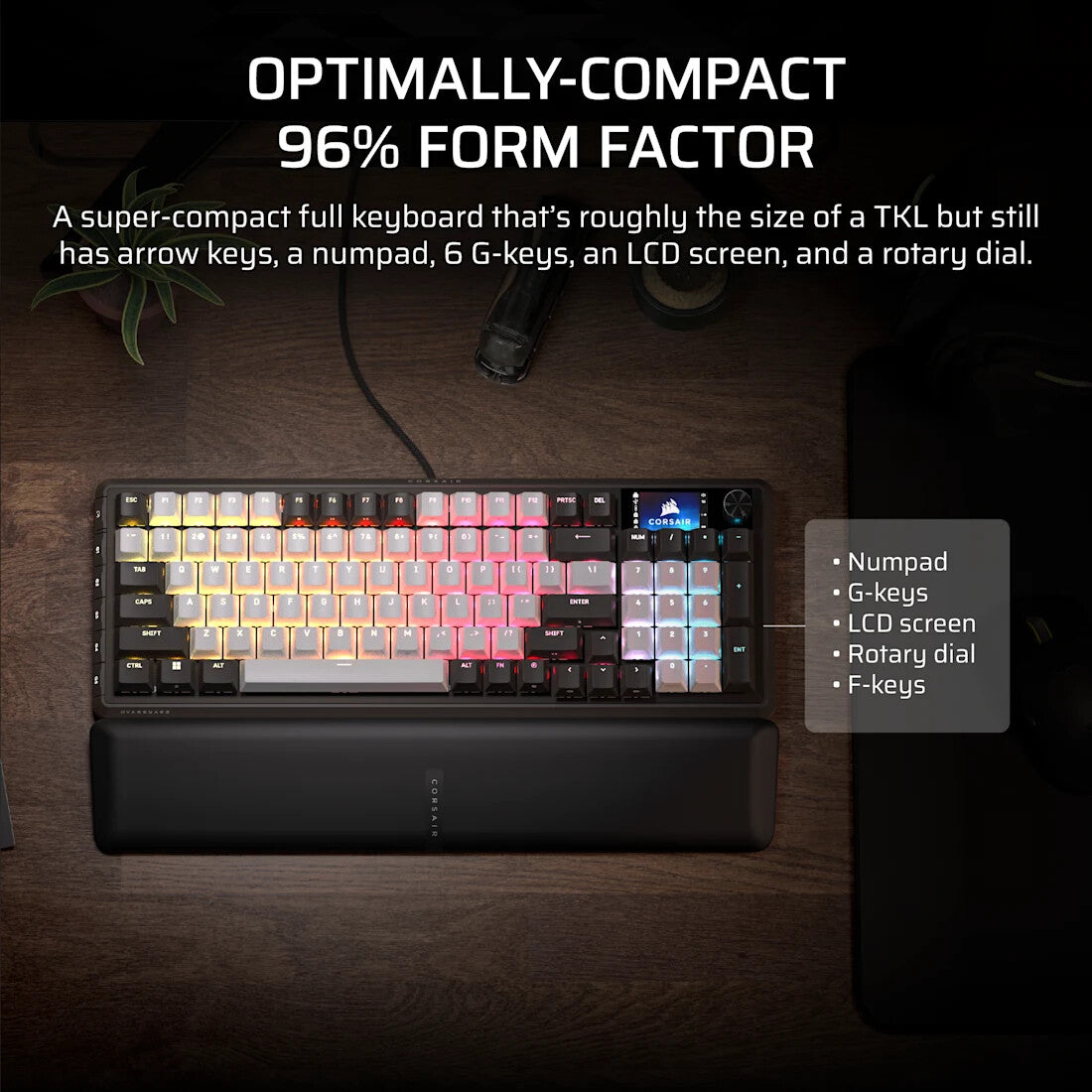 Corsair CH-91E921E-UK keyboard Gaming USB QWERTY UK English Black, White