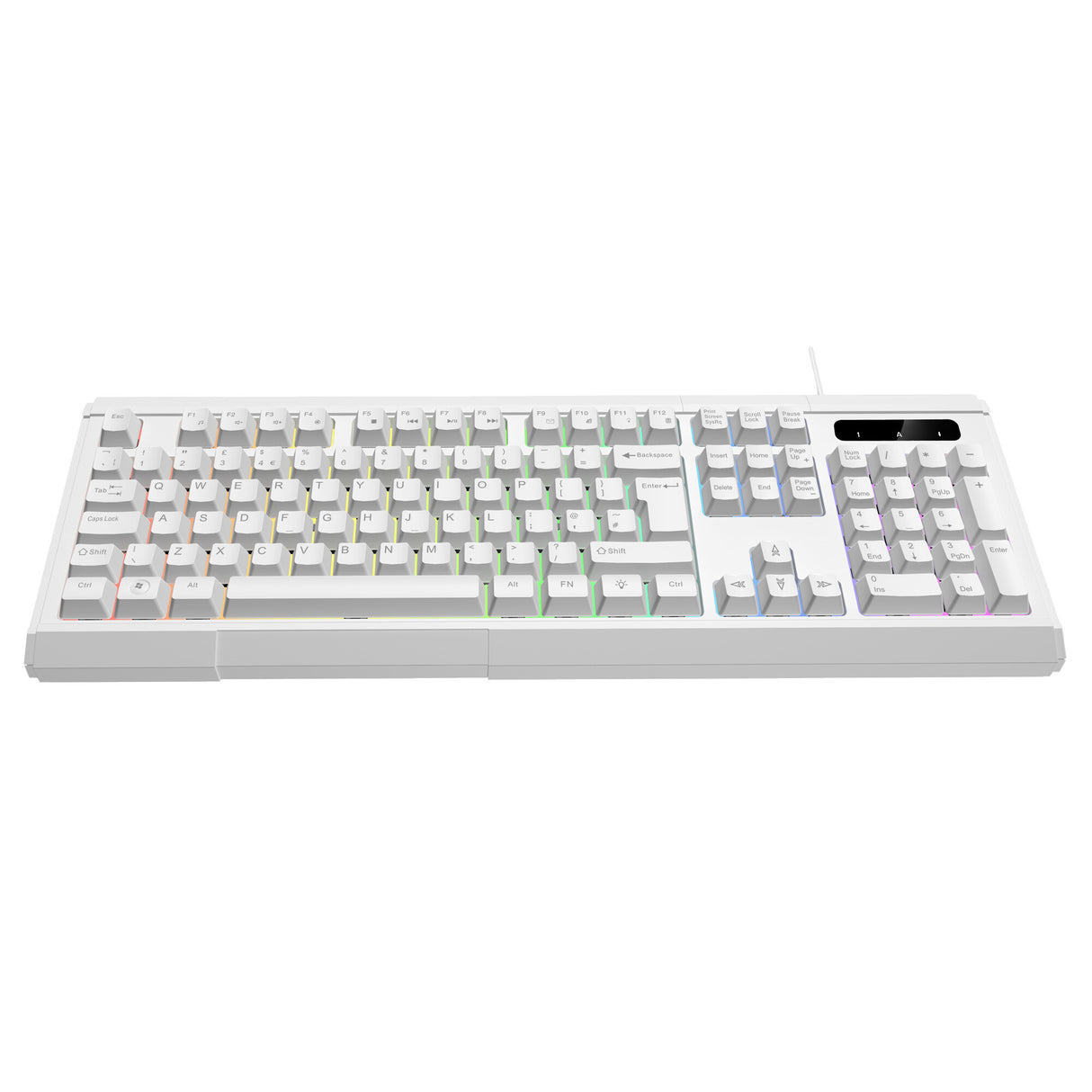 VIDA GAMER WHT 4IN1 USB KB MS HS KIT keyboard Mouse included Gaming QWERTY UK English White