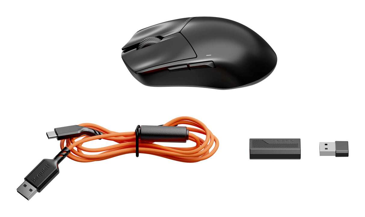 be quiet! Dark Perk | Sym mouse Gaming Right-hand RF Wireless + USB Type-C Optical 32000 DPI