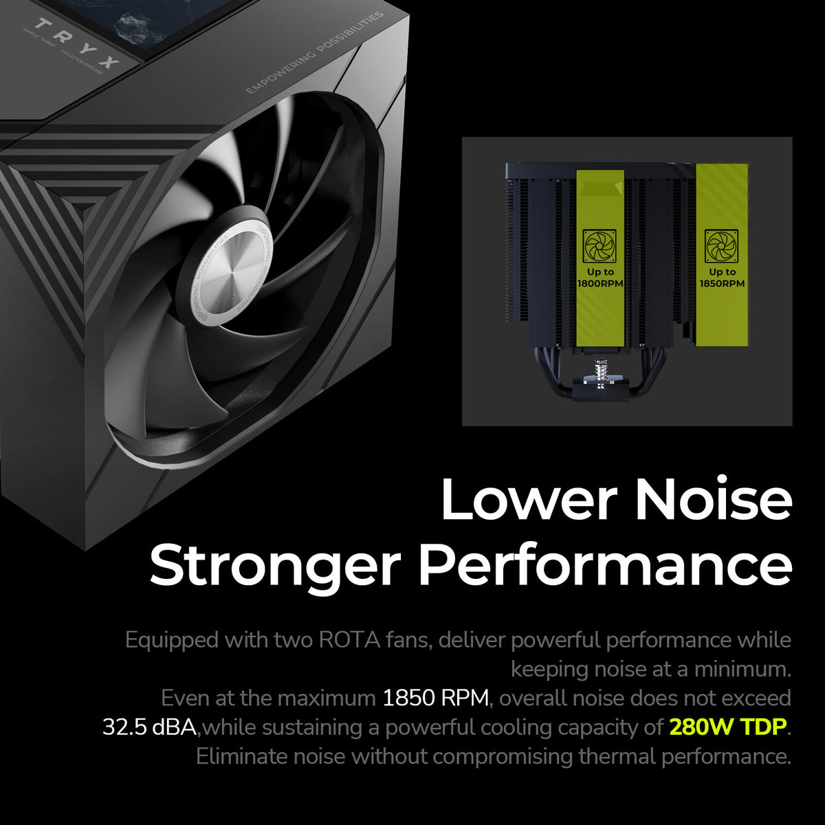 TRYX TURRIS 620 Processor Air cooler Black 1 pc(s)