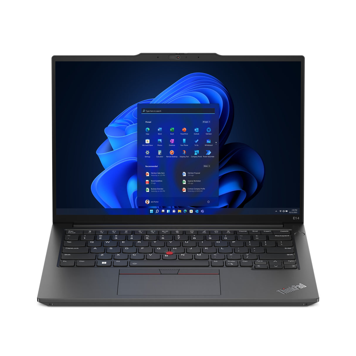 Lenovo ThinkPad E14 Gen 5 (AMD) AMD Ryzen™ 5 7530U Laptop 35.6 cm (14") WUXGA 8 GB DDR4-SDRAM 256 GB SSD Wi-Fi 6 (802.11ax) Windows 11 Pro UK English Black