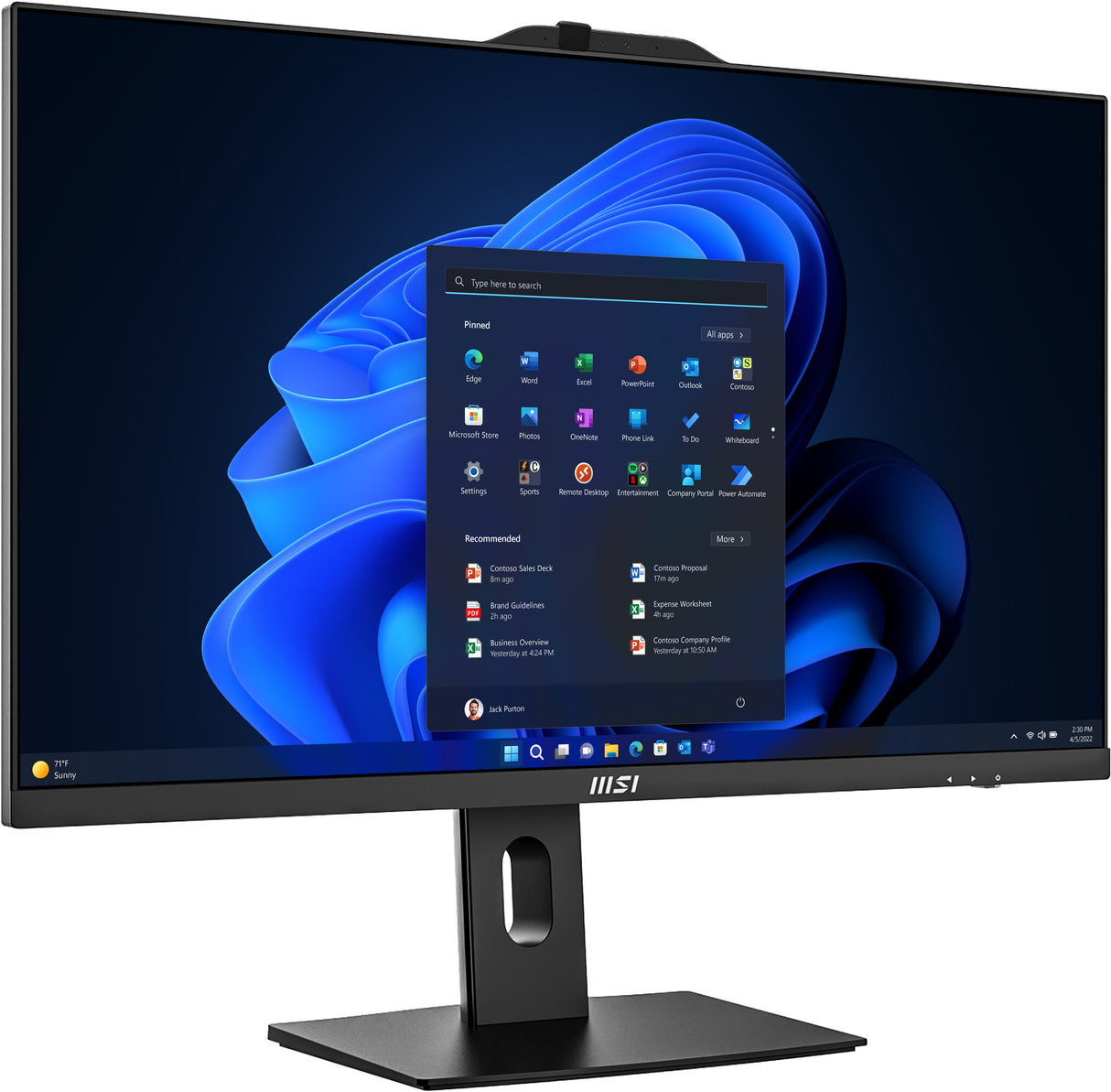 MSI Pro AP272P 14M Intel Core i5 14400 All in One PC, (16GB RAM, 512GB SSD, Windows 11PRO), 27 Inch IPS Screen/UHD Graphics/Type-C/USB/LAN/HDMI/DP/WiFi 6E/BT 5.3/VESA