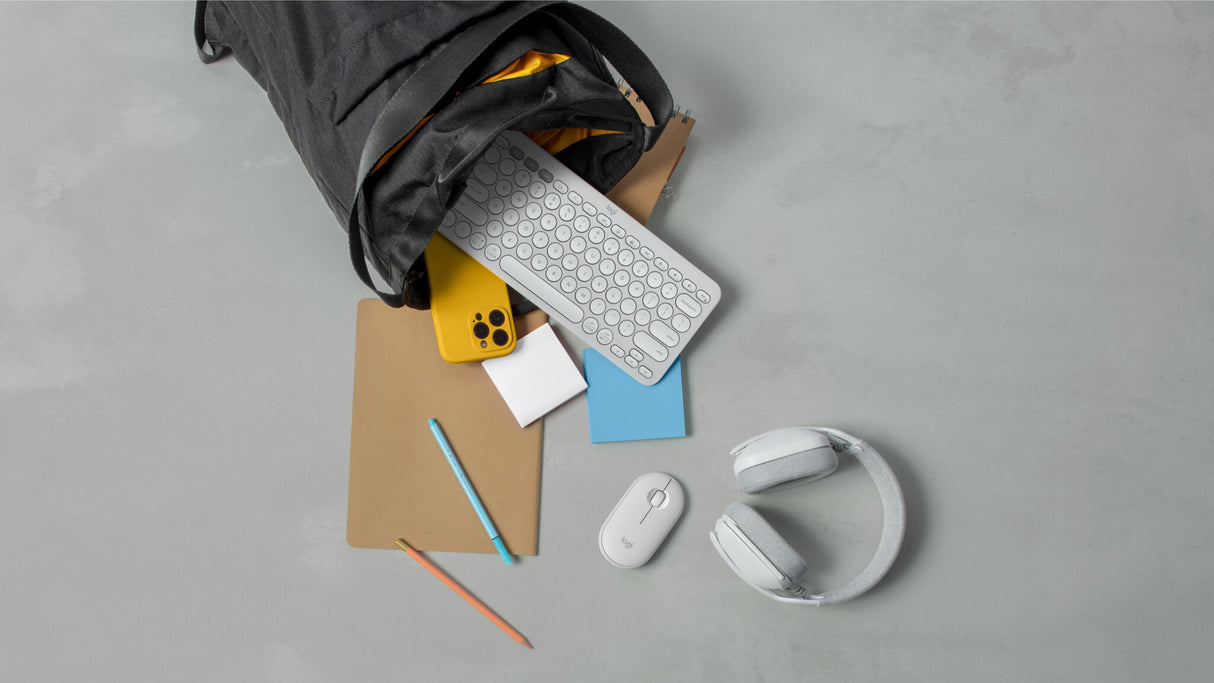Logitech Pebble 2 M350s mouse Travel Ambidextrous RF Wireless + Bluetooth Optical 4000 DPI