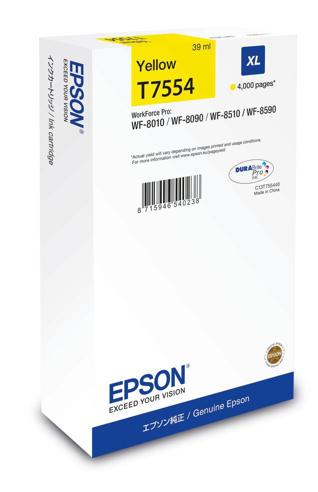 Epson WF-8xxx Series Ink Cartridge XL Yellow