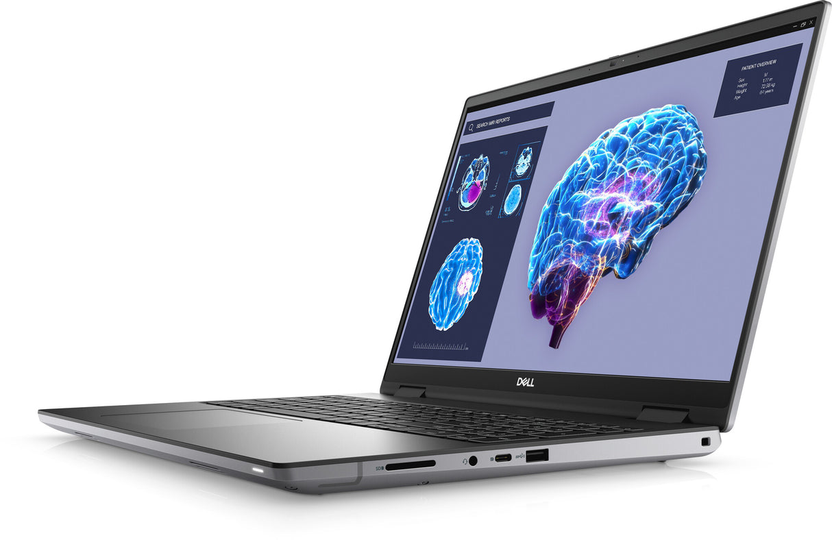 DELL Precision 7680 Intel® Core™ i7 i7-13850HX Mobile workstation 40.6 cm (16") Full HD+ 16 GB DDR5-SDRAM 512 GB SSD NVIDIA RTX 2000 Ada Wi-Fi 6E (802.11ax) Windows 11 Pro UK English Grey