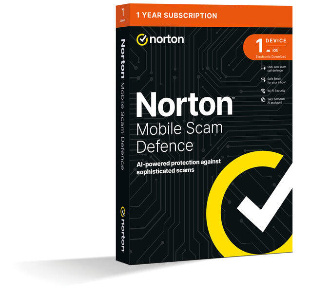 Norton Mobile Scam Defence 2GB - 1 User / 1 Device / 12 Months Antivirus security Commercial 1 license(s) 1 year(s)