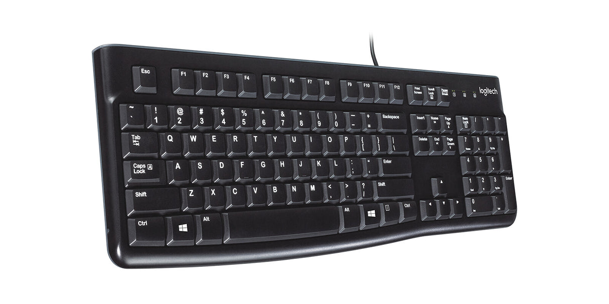 Clavier filaire Logitech K120, USB, profil bas, touches silencieuses, OEM