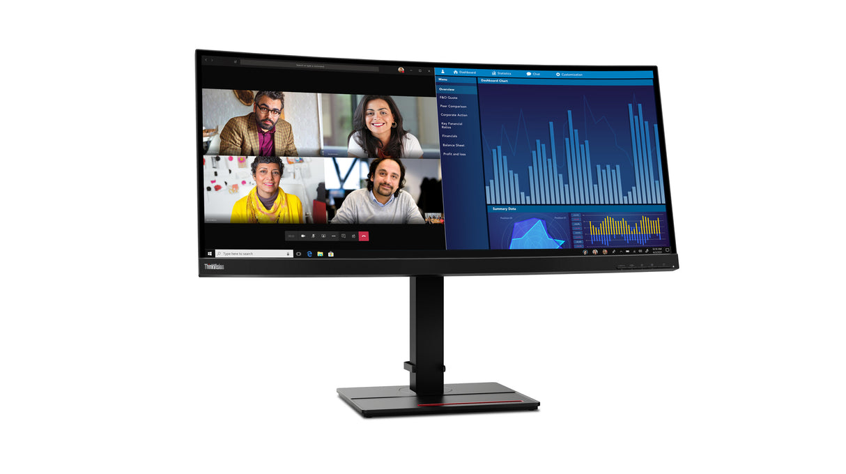 Lenovo ThinkVision P34w-20 computer monitor 86.7 cm (34.1") 3440 x 1440 pixels Wide Quad HD LED Black
