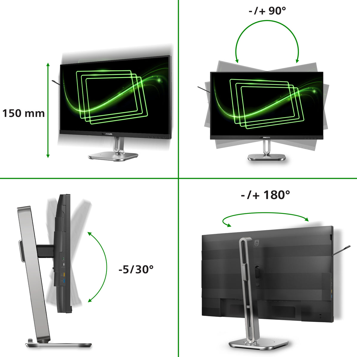 Philips 5000 series 27B2G5601/00 computer monitor 68.6 cm (27") 2560 x 1440 pixels Quad HD LCD Black