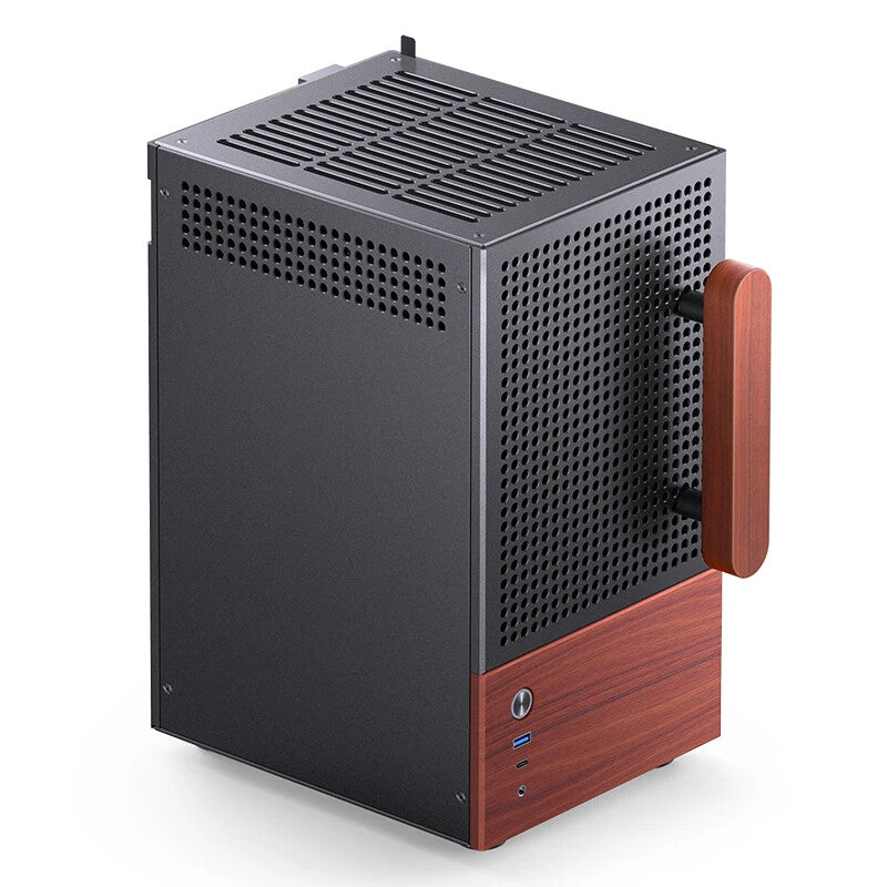 Jonsbo T6 Midi Tower Black, Wood
