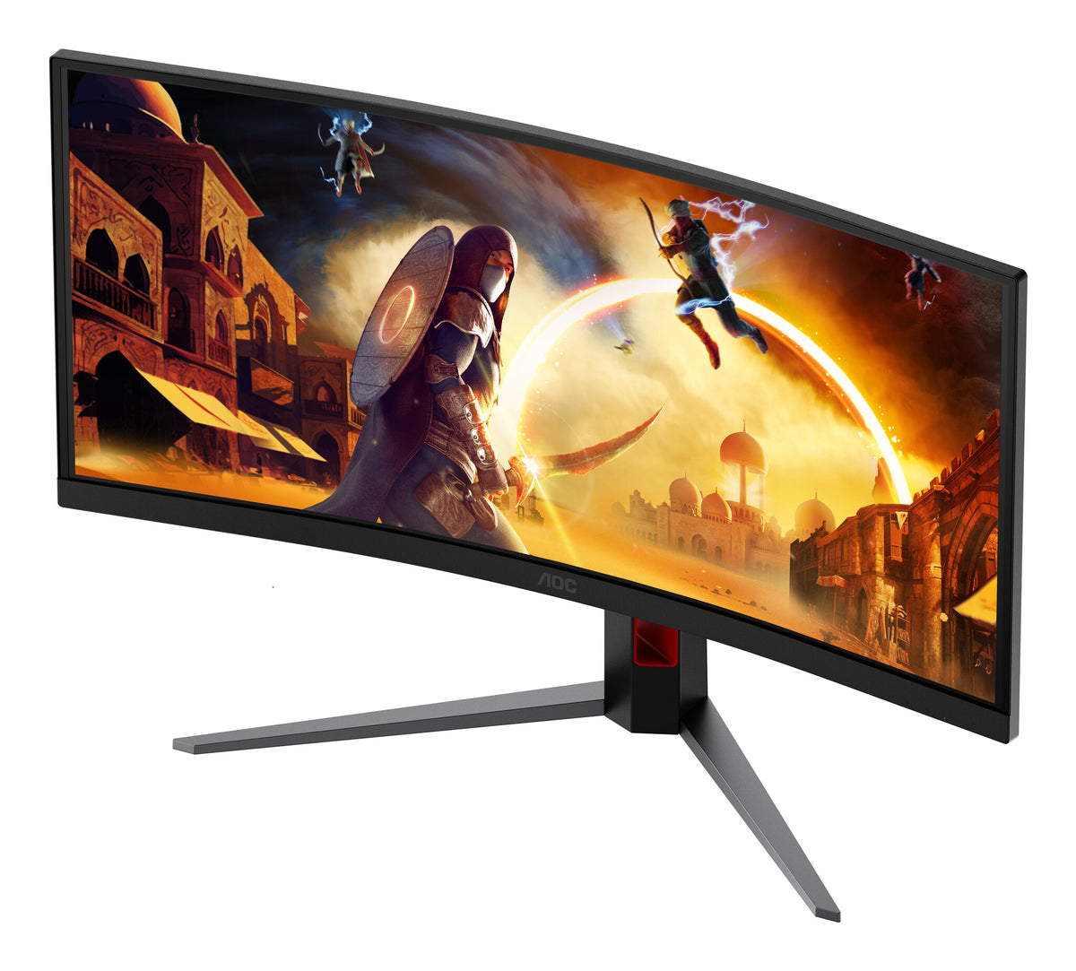 AOC G4 CU34G4CA computer monitor 86.4 cm (34") 3440 x 1440 pixels Wide Quad HD Black, Red