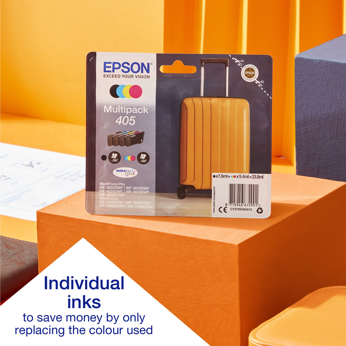 Epson Workforce WF-7830DTWF C11CH68401 Impresora de inyección de tinta, A3, Dúplex, Inalámbrica, Ethernet, Todo en Uno, Fax, Color