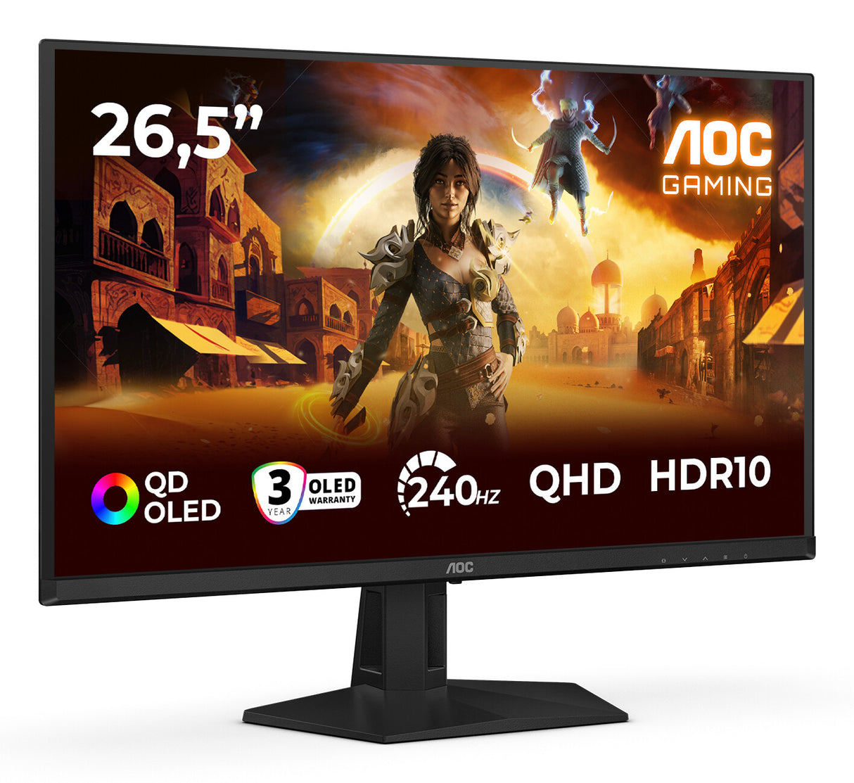 AOC G4 Q27G41ZDF computer monitor 67.3 cm (26.5") 2560 x 1440 pixels Quad HD QD-OLED Black, Red
