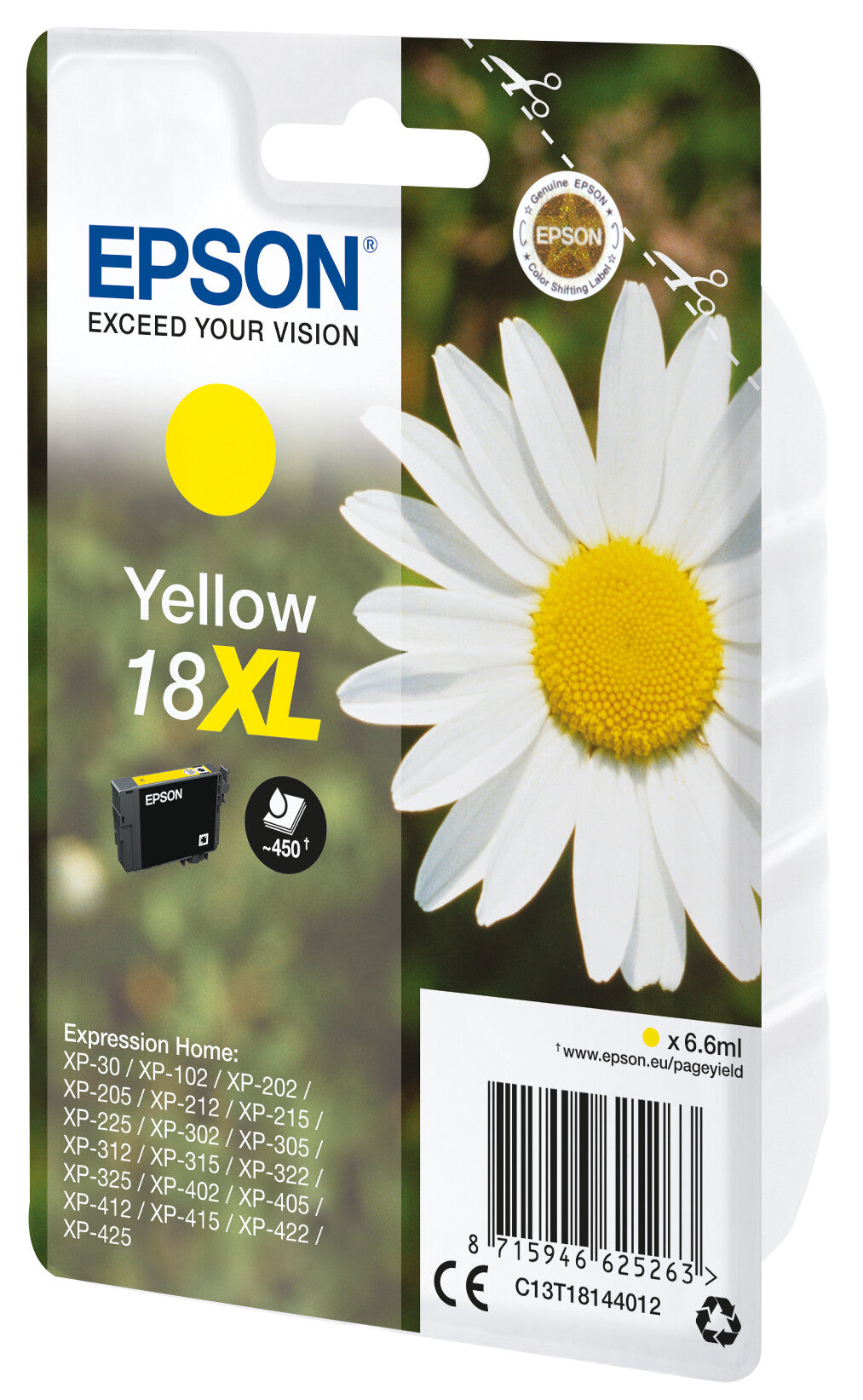 Epson Daisy 18XL Claria Home Single Yellow Ink