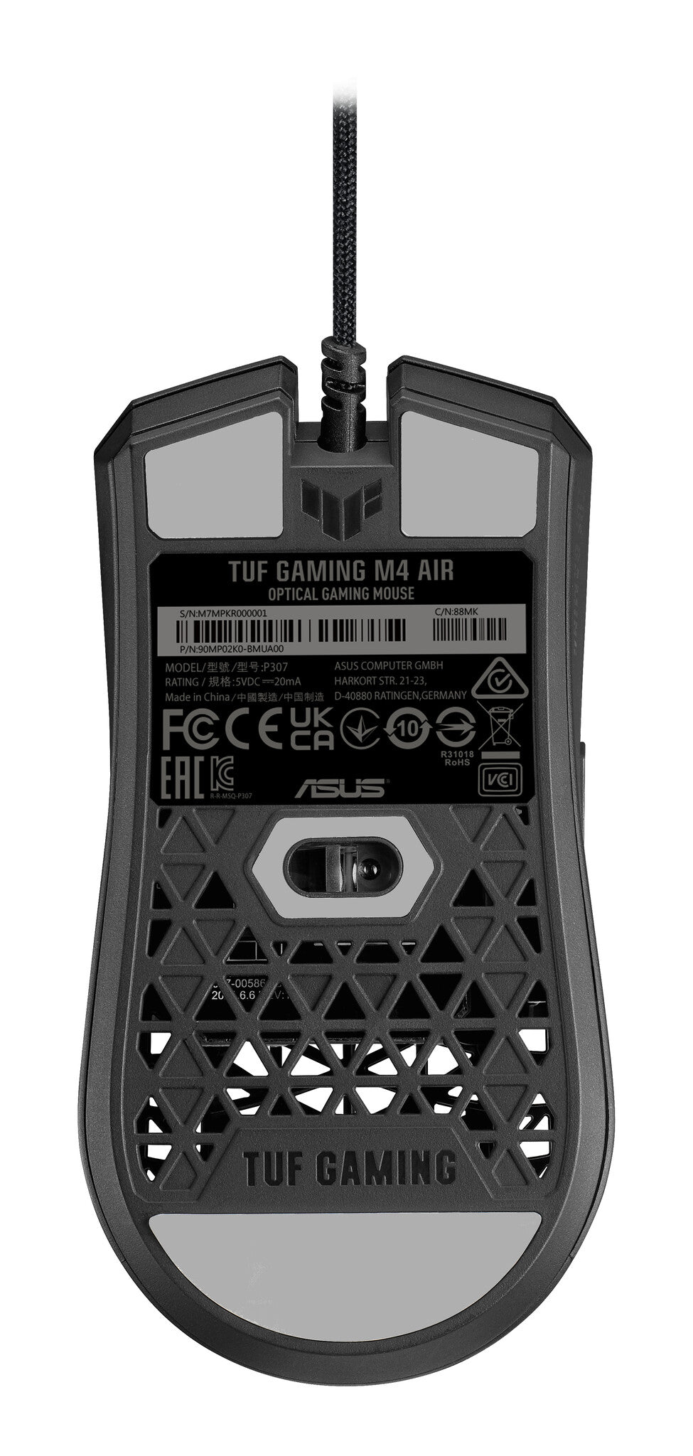 ASUS TUF Gaming M4 Air mouse Ambidextrous USB Type-A Optical 16000 DPI