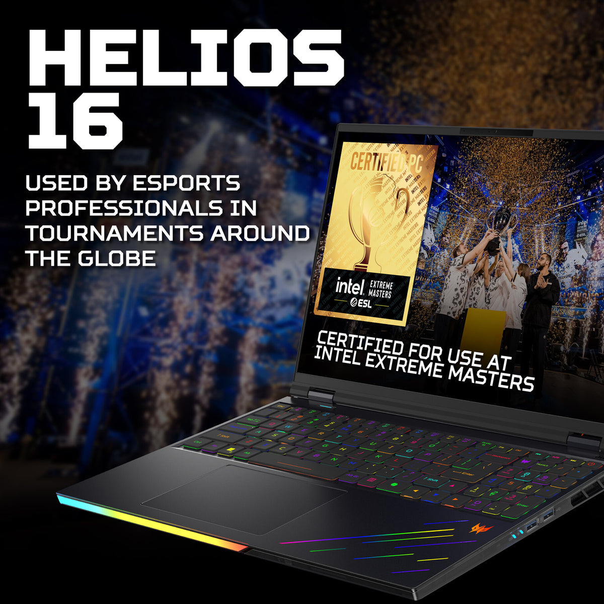 Acer Predator Helios 16 AI (PH16-73) Intel Ultra 9, 64GB, 1TB SSD, RTX5090, 16" WQXGA, Windows 11 Gaming Laptop