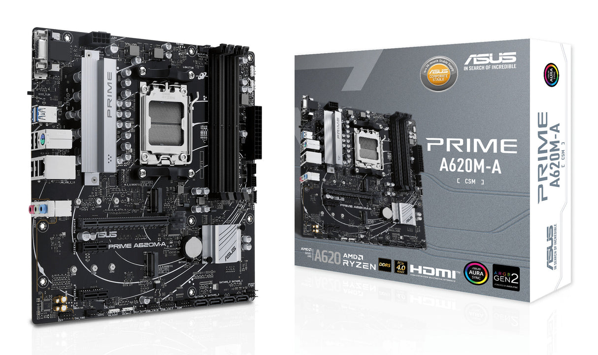 ASUS PRIME A620M-A-CSM AMD A620 Socket AM5 micro ATX