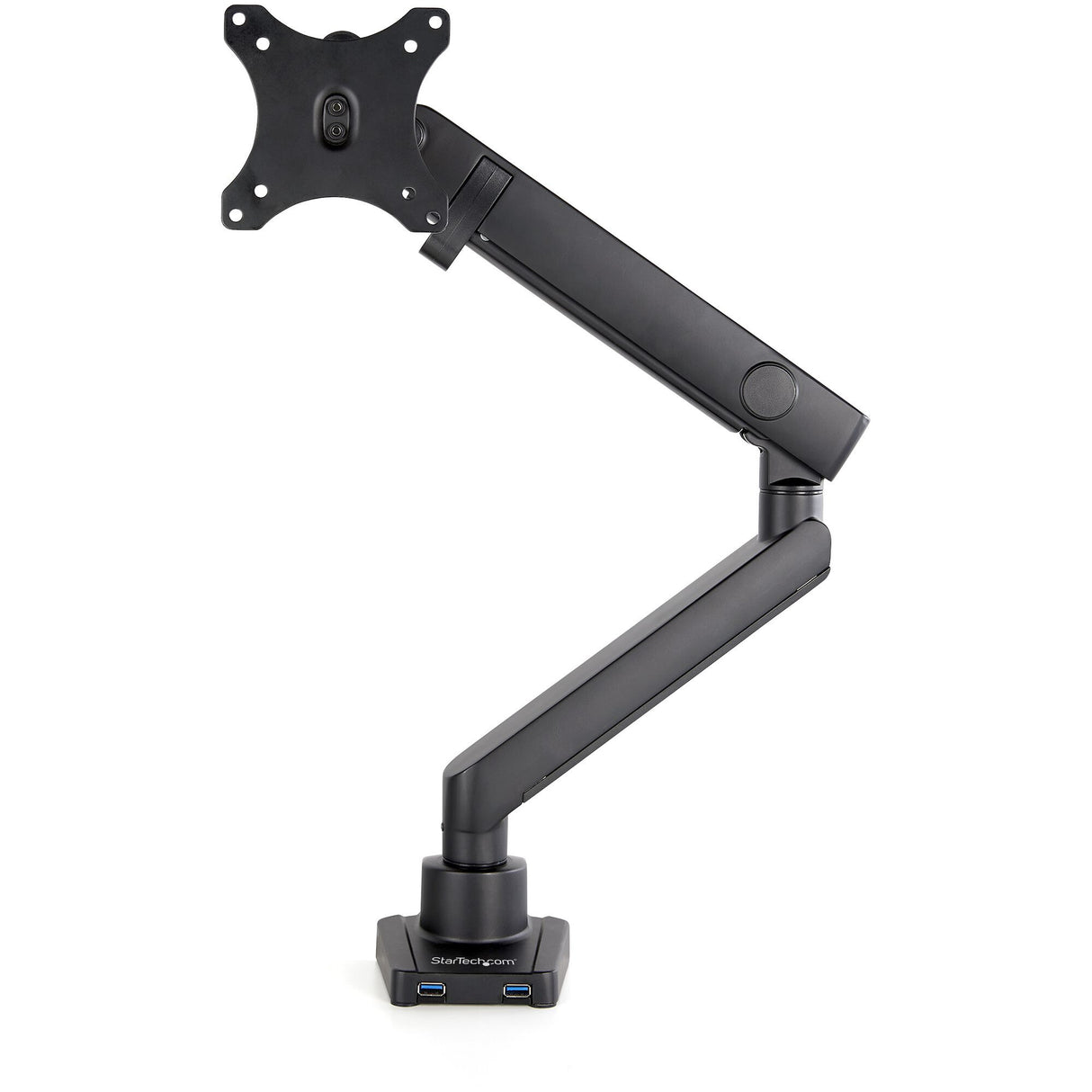 StarTech.com Desk Mount Monitor Arm with 2x USB 3.0 ports, Slim Full Motion Single Monitor Mount, up to 34" (17.6lb/8kg) VESA Display, Clamp/Grommet Mount, Mechanical Spring