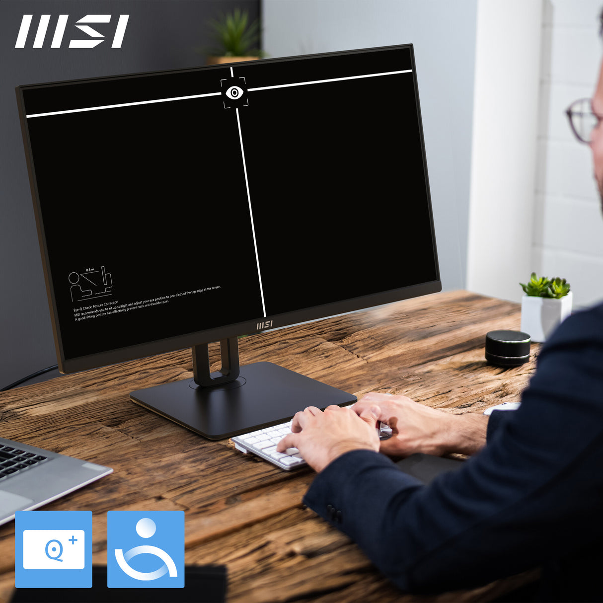 MSI Pro MP245PG 24 Inch Monitor, FHD (1920 x 1080), 100Hz, IPS, 1ms, 1x HDMI 1.4b, 1x DP 1.2a output, 1x D-Sub(VGA), Built-in Speakers, Anti-Glare, Anti-Flicker, Less Blue light, TÜV Certified, VESA, Kensington, 4-way adjustable stand, Black