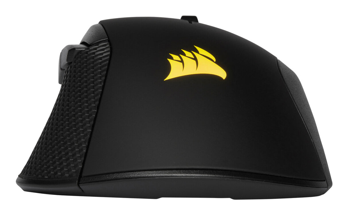 Souris de jeu légère Corsair Ironclaw RGB FPS/MOBA, forme profilée, commutateurs Omron, 18 000 DPI, 7 boutons programmables