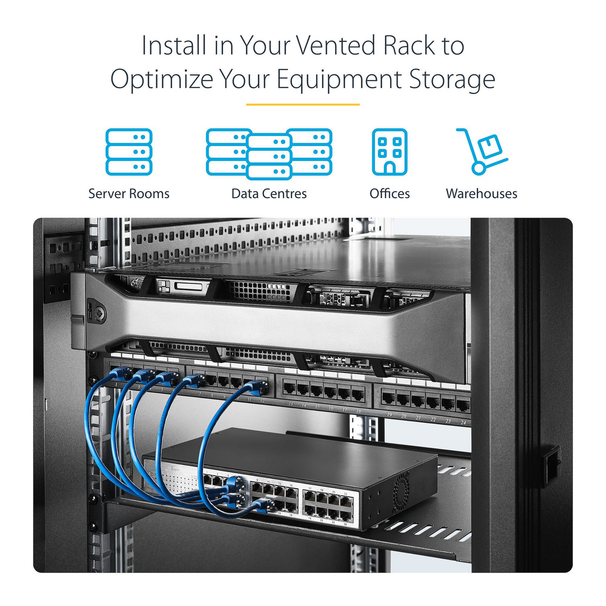 StarTech.com CABSHELF116V2PK rack accessory Rack shelf