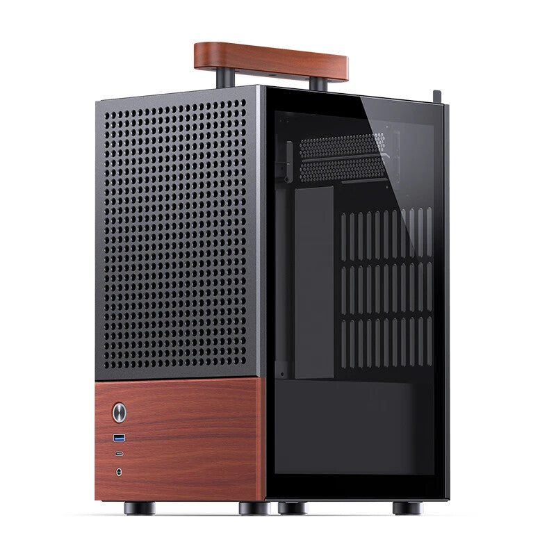 Jonsbo T6 Midi Tower Black, Wood