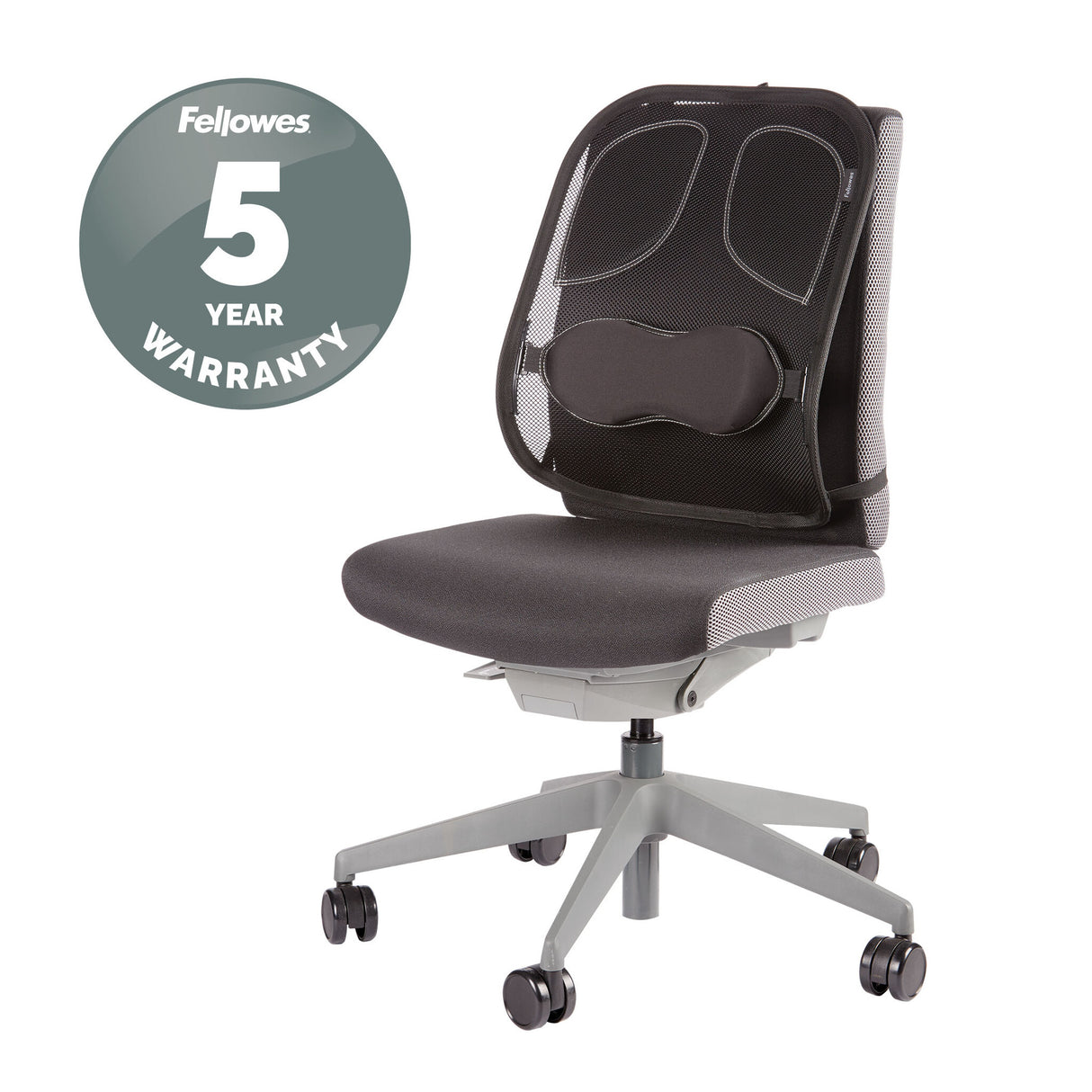 Fellowes Back Support for Office Chair - Professional Series Mesh Office Chair Back Support - Easy To Attach - H19.53 x W30.32 x D36.99cm