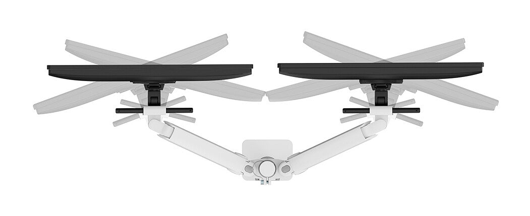 Neomounts DS65S-950WH2 Monitor arm 24-34" - gas spring - Topfix - multi-adjustable - 180°-stop