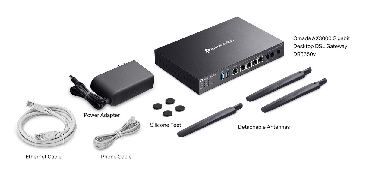 TP-Link Omada AX3000 wireless router Gigabit Ethernet Dual-band (2.4 GHz / 5 GHz) Black