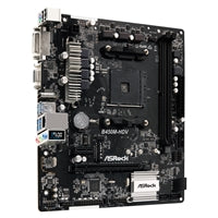 ASRock B450M-HDV R4.0 Super Alloy AMD AM4 Socket Motherboard, Micro-ATX, 2x DDR4 Slots, 1x M.2 Socket, GbE LAN, 1x D-Sub / 1x DVI-D / 1x HDMI Port