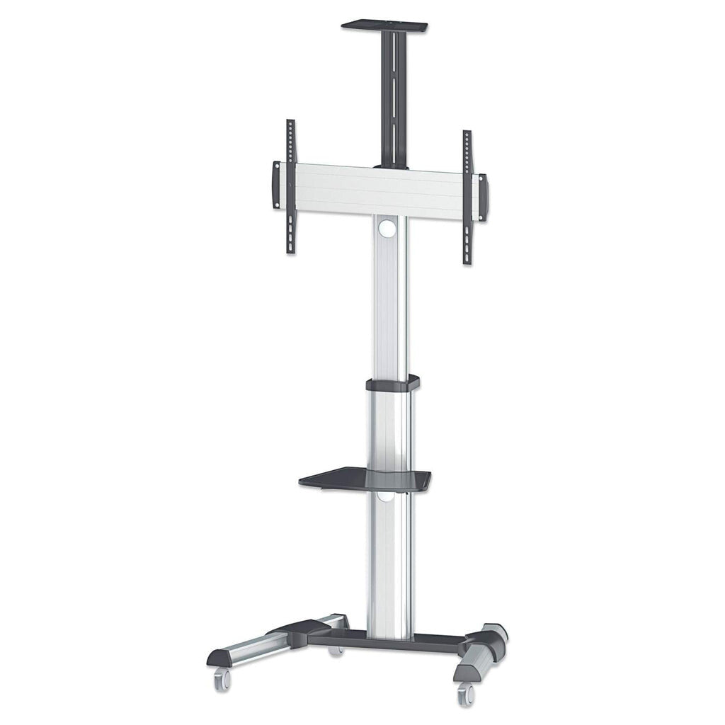 Manhattan Trolley Mount Stand for TV & Monitors, For screens 37" to 65", VESA compatability: all between 200x200 to 600x400mm - check the dimensions of the four mounting holes on back of screen to ensure it fits, Max 50kg, Silver, LFD, Bracket, Lifetime W