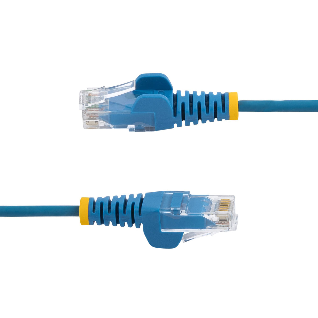 StarTech.com 25cm Blue Slim CAT6 Ethernet Cable, Snagless, 100W PoE, UTP, LSZH, 28AWG Pure Bare Copper Wire, Slim RJ45 Network Patch Cord w/Strain Reliefs, Fluke Tested