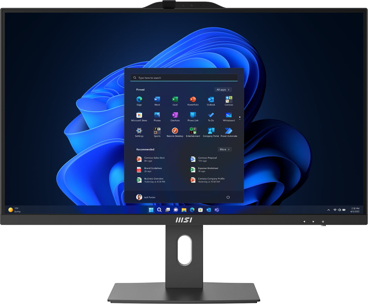 MSI Pro AP272P 14M Intel Core i7 14700 All in One PC, (16GB RAM, 1TB SSD, Windows 11PRO), 27 Inch IPS Screen/UHD Graphics/Type-C/USB/LAN/HDMI/DP/WiFi 6E/BT 5.3/VESA