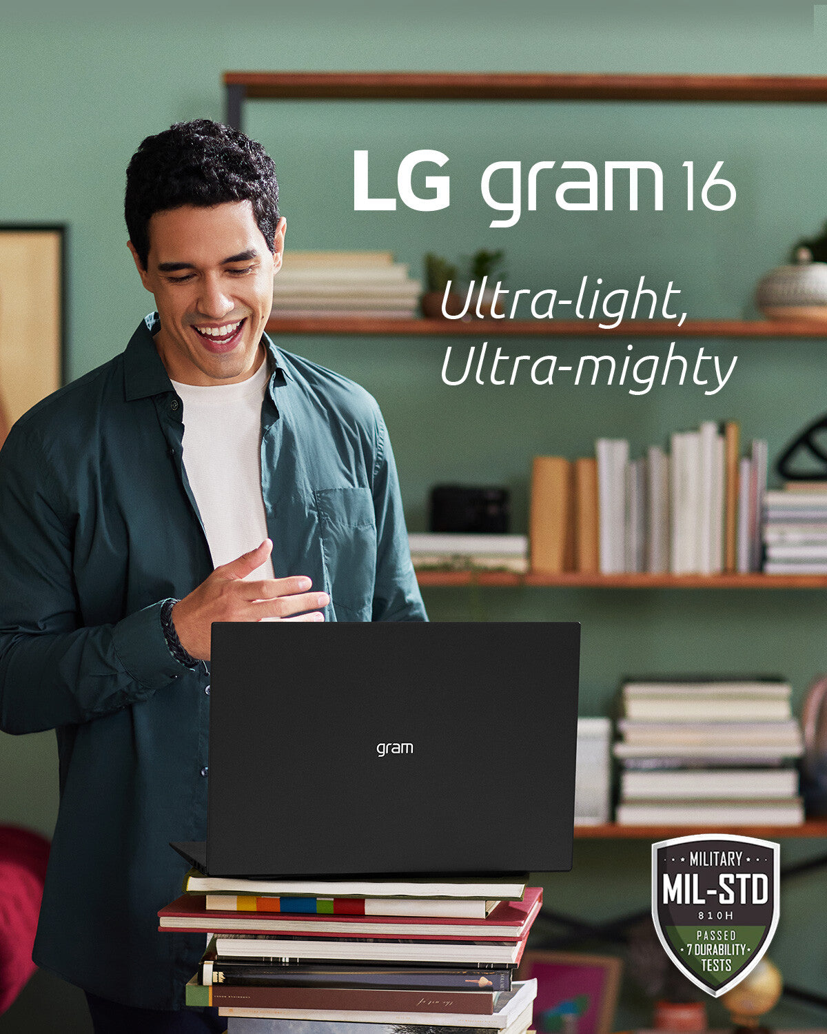 LG Gram 16Z90RU-G.AP52A1 laptop Intel® Core™ i5 i5-1334U 40.6 cm (16") WQXGA 16 GB LPDDR5-SDRAM 256 GB SSD Wi-Fi 6 (802.11ax) Windows 11 Pro Black